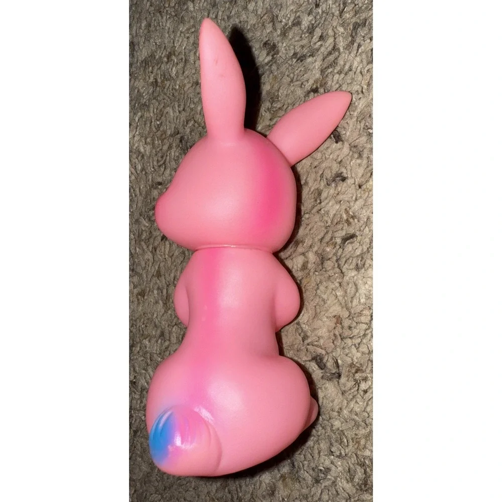 Vintage Easter Unlimited‎ Rubber Squeek toy Rabbit- Pink